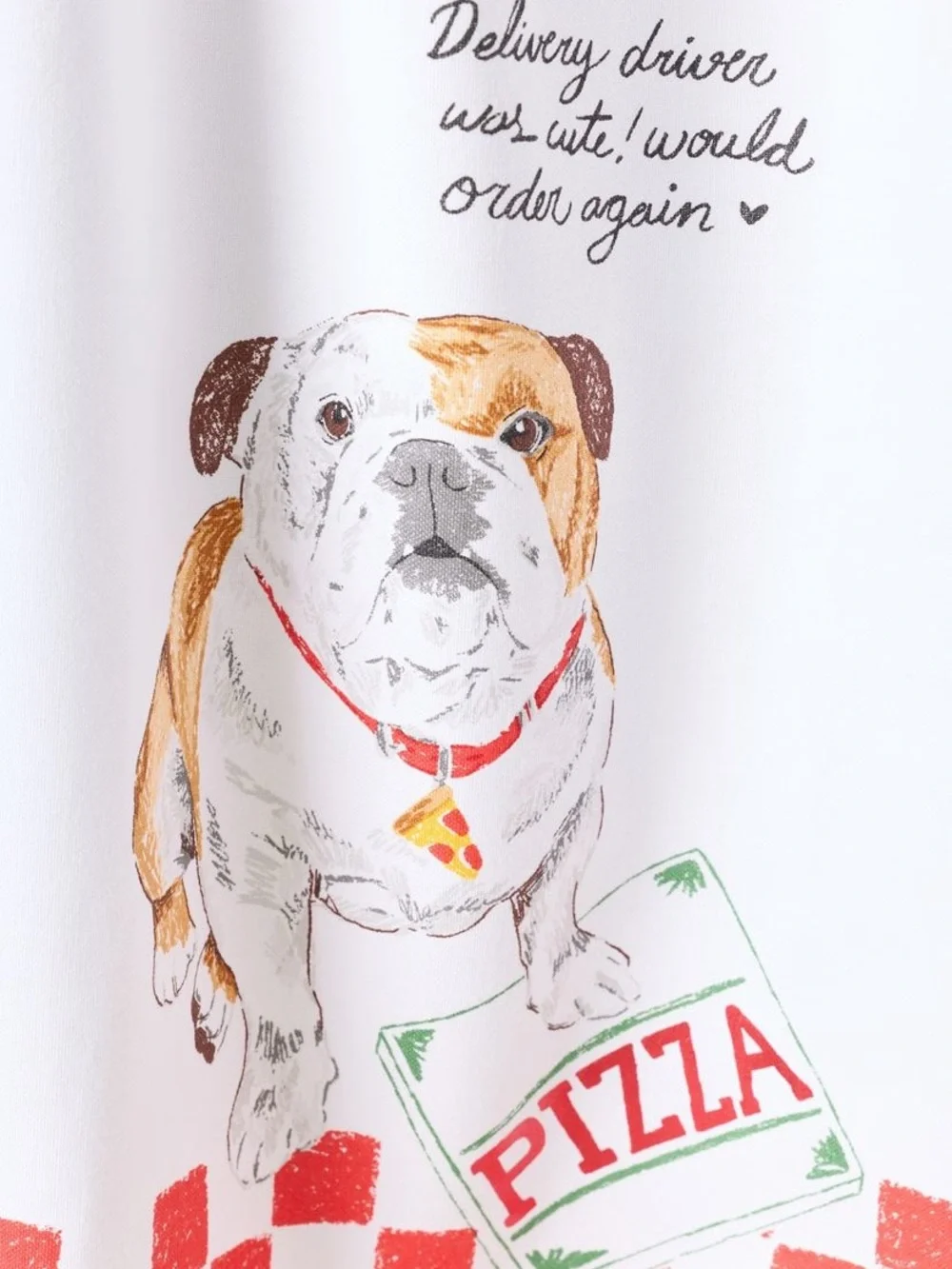 Anthropologie Dog Pizza Delivery Driver Dish Towel, NWT